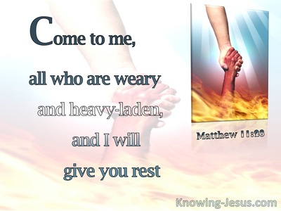 Matthew 11:28 Come Unto Me (pink)